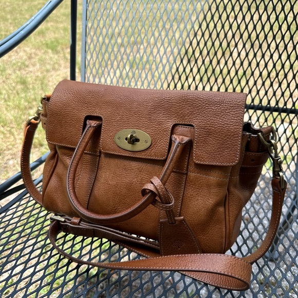 Mulberry Woman’s Bag Leather Brown Crossbody Pockets Zip - Picture 2 of 16